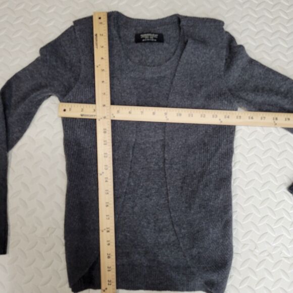 Allsaints Womens Sweater Size 4 Charcoal Gray Agari Jumper Lambswool Angora - Picture 8 of 11